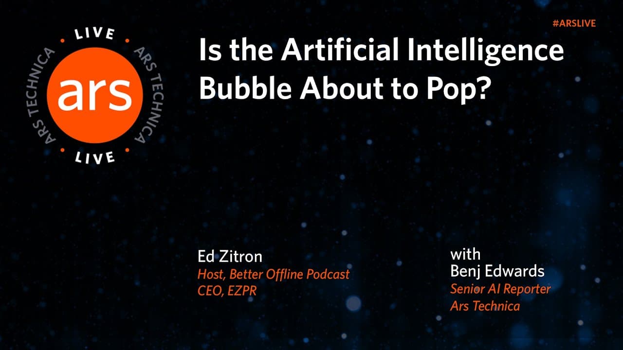 Is the Artificial Intelligence Bubble About to Pop? | Ars Live