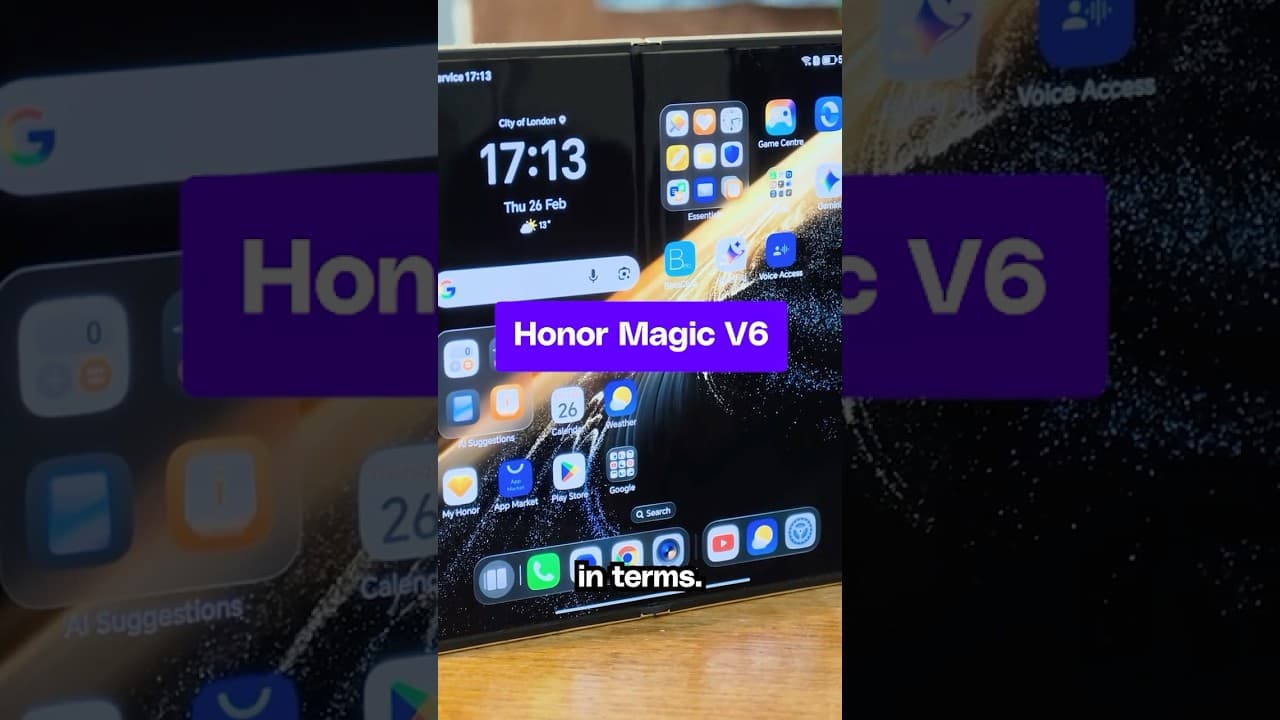 The Honor Magic V6 is sporting the biggest battery in the thinnest device out of foldable phones.