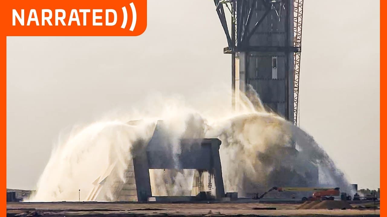 Deluge testing ahead of 33 engine Static Fire | SpaceX Starbase