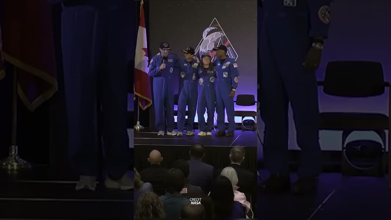 Artemis II Astronaut brings crew together after coming home ✨🌎 #nasa #space #artemis