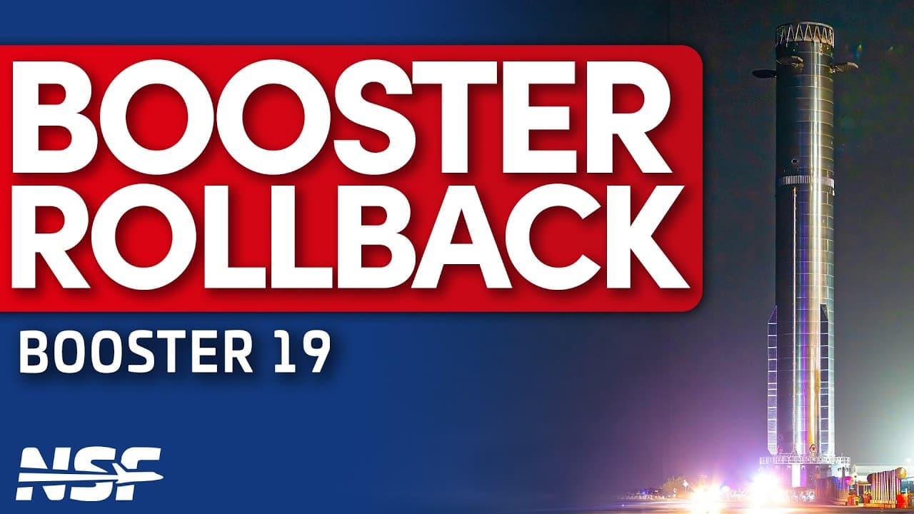 SpaceX rolls back Booster 19 from Pad 2