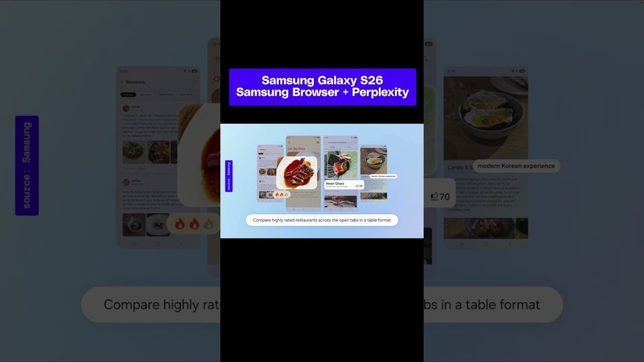Samsung is bringing Perplexity to their Galaxy S26 series browser to empower AI search tools.