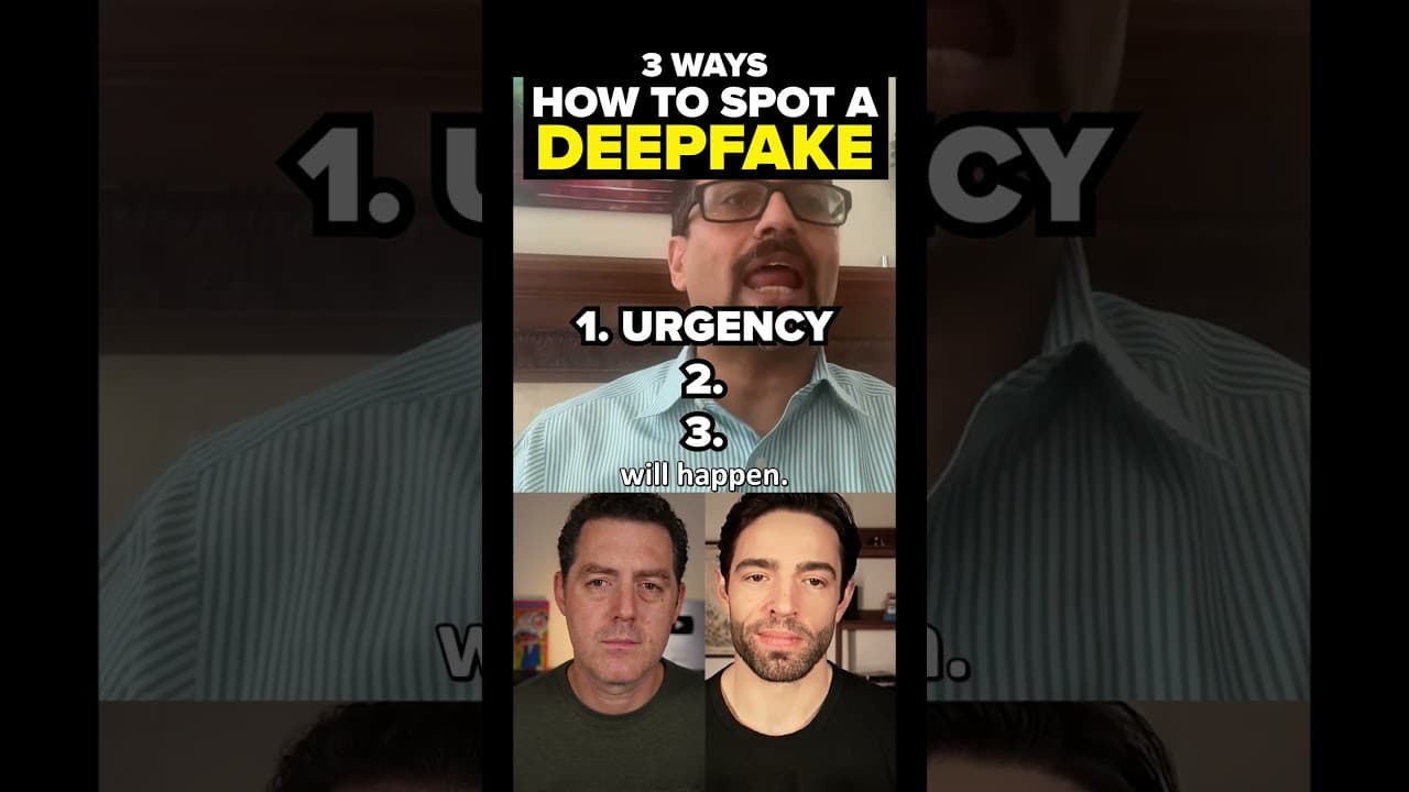 Three ways to spot a deepfake
